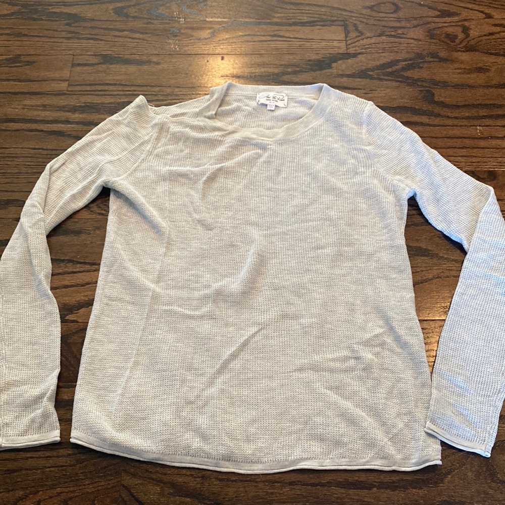 Feel The Piece one shoulder light gray sweater